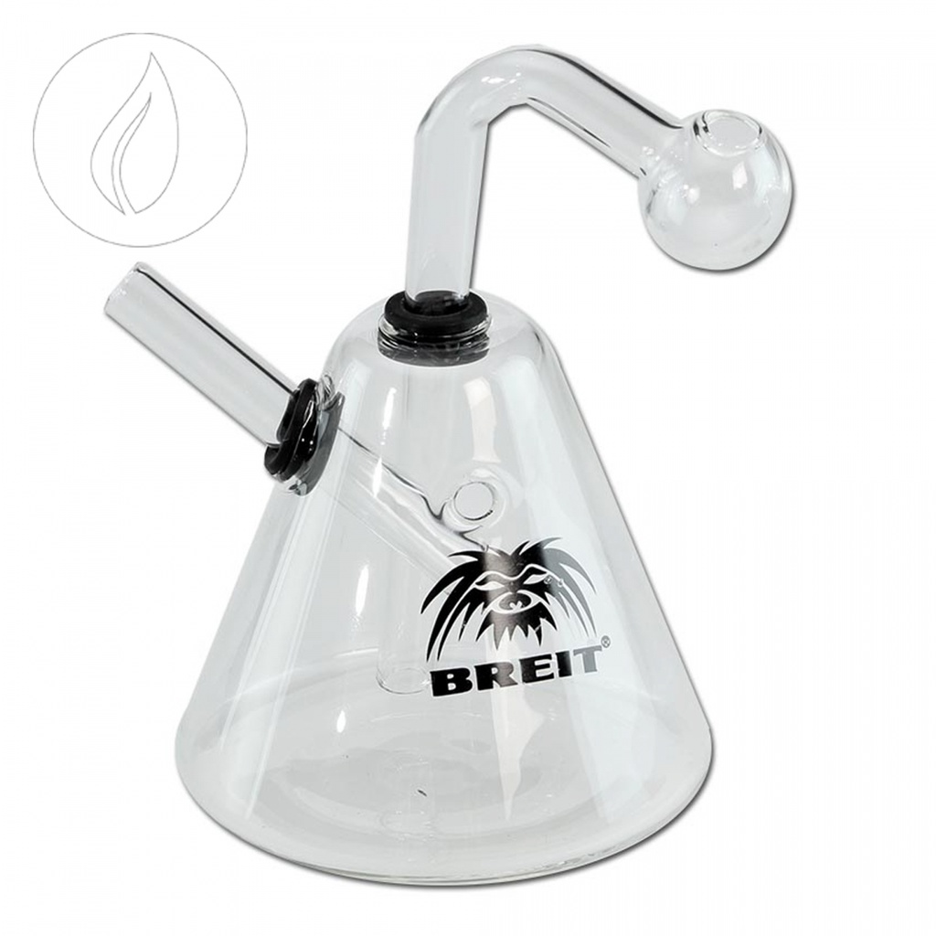 Breit Oil Bong Pyramid Clear | Zauber - Blüten